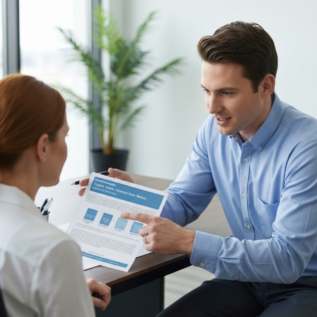 Consultant advising client