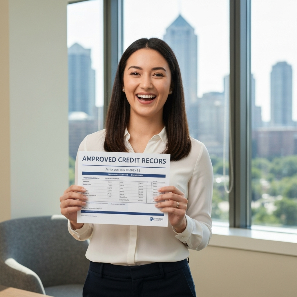 Person holding credit report